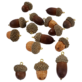 12 шт. 3 стили подвески-желуди, с железом