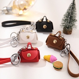 Mini porte-monnaie en simili cuir avec porte-clés, portefeuille porte-clés, changer de sac à main pour les cartes d'identité de clé de voiture