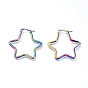 Серьги из 201 нержавеющей стали, с 304 штифта из нержавеющей стали, гипоаллергенные серьги, звезда