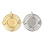 304 Настройки кабошон из нержавеющей стали кулон, плоско-круглые