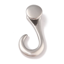 304 Stainless Steel Hook Clasps, Fish Hook Charms, For Leather Cord Bracelets Making, Hook, Polished