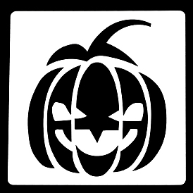 Halloween Pumpkin PET Drawing Stencil, Reusable Stencils for Paper Wall Fabric Floor Furniture Canvas Wood