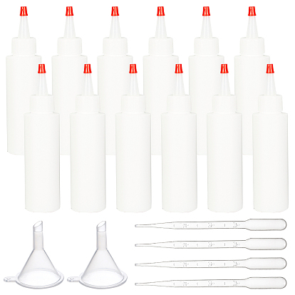 Säule PE Kunststoff Quetschflasche, Liqiud Flasche, mit Kunststoff Trichter Trichter & Tropfer