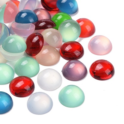 Translucent Resin Cabochons, Half Round/Dome