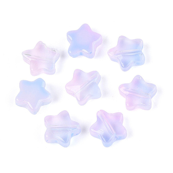 Имитация нефритовые четки стекла, два тона, звезда