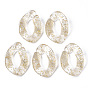 Transparent Acrylic Linking Rings, with Glitter Powder, Quick Link Connectors, For Jewelry Curb Chains Making, Twist