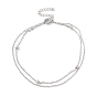 304 Stainless Steel Double Chains Multi-strand Anklet for Women