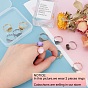 12Pcs 3 Colors Adjustable 304 Stainless Steel Finger Rings Components, Pad Ring Base Findings, Flat Round