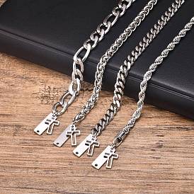 Men's Cross Stainless Steel Chain Bracelets