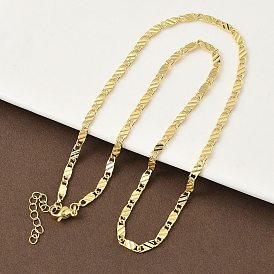 3мм латунные текстурированные овальные звенья цепочки для женщин, стойки покрытие, долговечный, без свинца и без кадмия