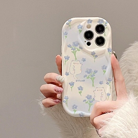 Tulip Cat Pattern TPU Plastic Mobile Phone Cover, Fit for iphone 13 Promax/13 mini/13 Pro/13/14 Promax/14/14 Pro/14 Plus/15 Promax/15/15 Pro/15 Plus