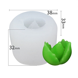 DIY Plant Shape Candle Silicone Molds, for 3D Scented Candle Making