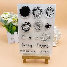 Flower Clear Silicone Stamps, for DIY Scrapbooking, Photo Album Decorative, Cards Making, Stamp Sheets