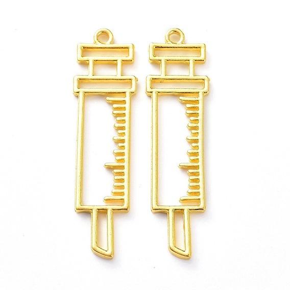 Painting Art Theme Alloy Open Back Bezal Pendants, For DIY UV Resin, Epoxy Resin, Pressed Flower Jewelry, Needle Tubing