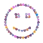 100Pcs Handmade Polymer Clay Beads, Heart with Flower Pattern