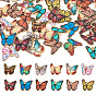 48 шт 12 цвета сплава эмалевые подвески, золотые, очарование бабочки