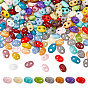 1000Pcs Opaque Colours Glass Seed Beads, 2-Hole, Oval