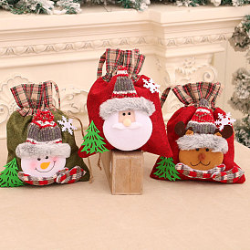 Plaid Flannel Christmas Gift Bag Tote Candy Bag Christmas Christmas Ornament