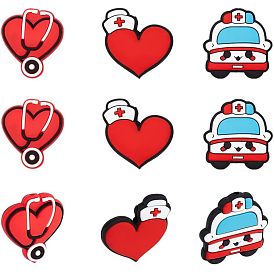 9 шт 3 стиль больничная тематика пищевой экологически чистый силиконовый фокус бусины, шляпа и эхометр и автомобиль