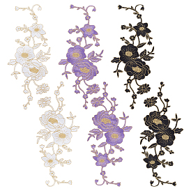6шт 3 цвета цветочный узор компьютерная вышивка аппликации, клей/пришивание заплат, костюм чонсам аксессуары