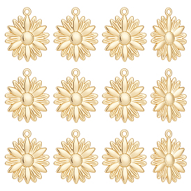 12 латунные подвески шт., подсолнечник