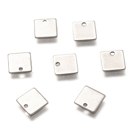 Pendentifs en acier inoxydable, carrée
