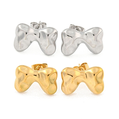 Бантом 304 из нержавеющей стали шпильки уха, серьги-гвоздики для женщин