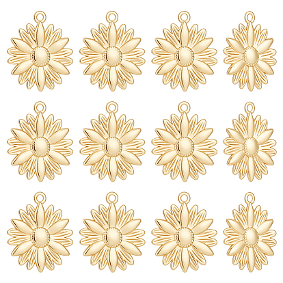 12 латунные подвески шт., подсолнечник
