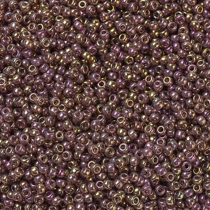 MIYUKI Round Rocailles Beads, Japanese Seed Beads, 11/0, Rainbow Gold Luster