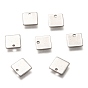 304 Stainless Steel Pendants, Square