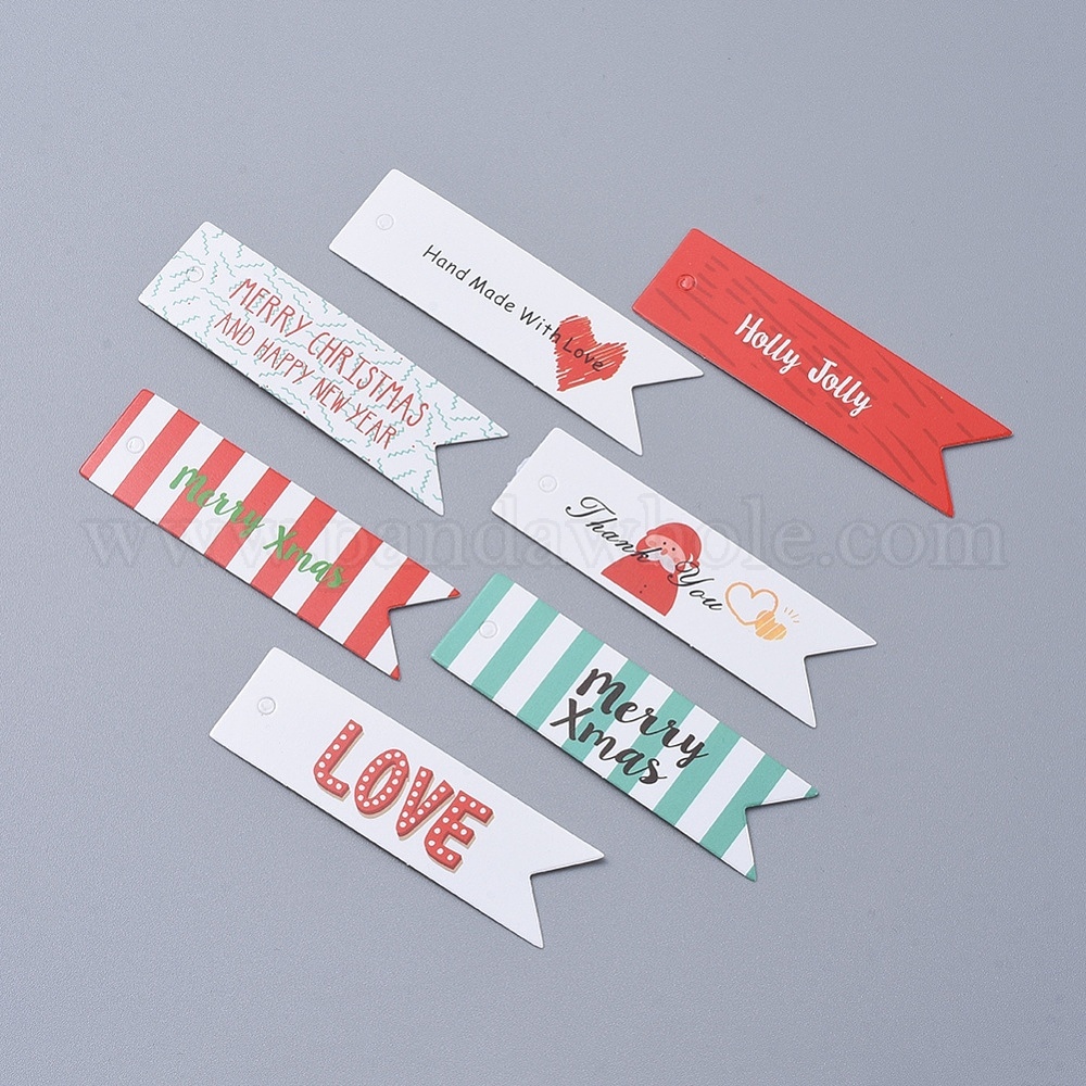 Fábrica de China Etiquetas de papel kraft de navidad, etiquetas de regalo etiquetas colgantes, para manualidades boda festival de navidad 6.9x2x0.04 agujero: 3 granel en línea - PandaWhole.com