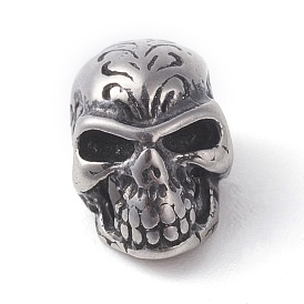 316 Surgical Stainless Steel Beads, Skull