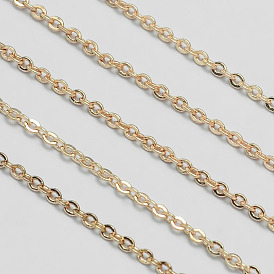 Brass Cable Chains, Soldered, with Spool, Oval, Cadmium Free & Nickel Free & Lead Free