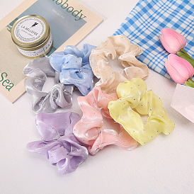 Sparkling Rhinestone Candy-Colored Hair Tie for Women with Bowknot Design