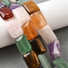 Природных драгоценных камней смешанного бисер нитей, прямоугольные