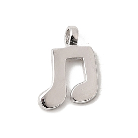 925 стерлингов серебряные подвески, прелести музыкальных нот, родий