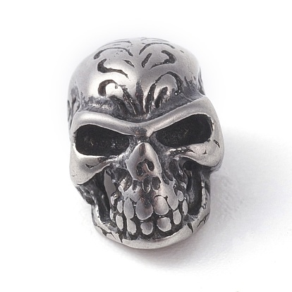 316 Surgical Stainless Steel Beads, Skull