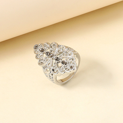 Кольца из сплава и страз, лист