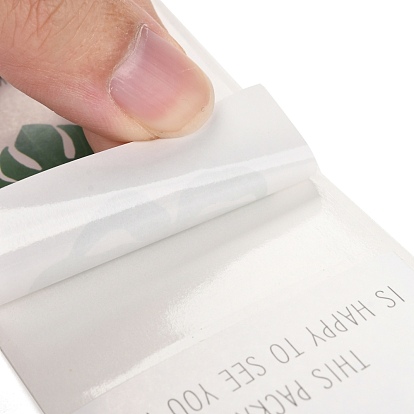 Coated Paper Sealing Stickers, Rectangle with Word, for Gift Packaging Sealing Tape