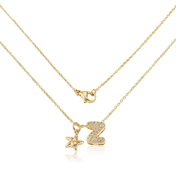 Подвески из латуни с микропаве из прозрачных кубических цирконий и стразов., Письмо с подвесками в виде морских звезд и ракушек., золотые