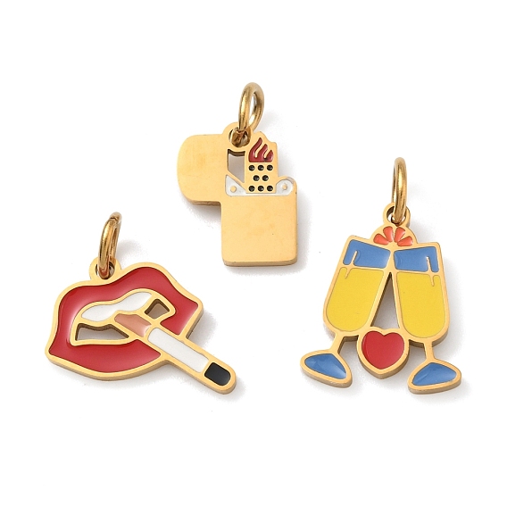 304 нержавеющей стальной эмали подвески, золотые