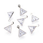Подвески из латуни с прозрачным фианитом, треугольник прелести
