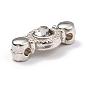 Alloy Grade A Rhinestone Bar Spacers, Two Holes, 8x17x5.8mm, Hole: 1.6mm