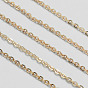Brass Cable Chains, Soldered, with Spool, Oval, Cadmium Free & Nickel Free & Lead Free