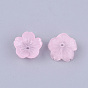 Resin Bead Caps, 5-Petal, Flower
