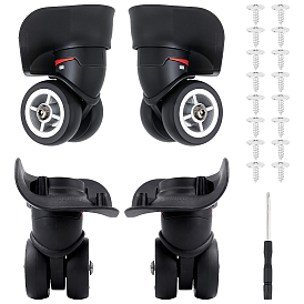 4шт. сменных колес для багажа из АБС-пластика, мебельные ролики и 1 шт. крестообразные отвертки из углеродистой стали