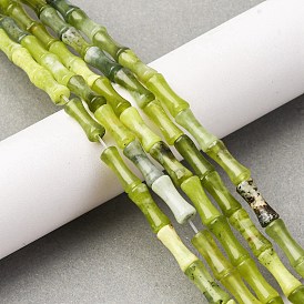Природного нефрита Xiuyan бисер нитей, бамбуковая форма