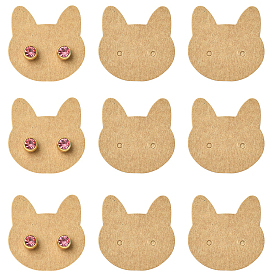 100карточки для демонстрации бумажных сережек в форме кошки