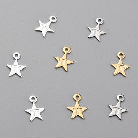 Brass Charms, Loops, Star with Letter T