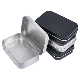 4 шт. 2 цвета железные шкатулки для хранения ювелирных изделий с откидной крышкой, для свечей, сухое хранение, специи, чай, конфеты, сувениры для гостей, прямоугольные